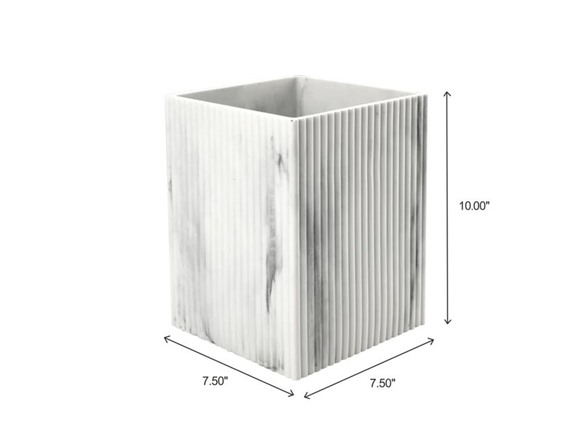 J&V Textiles 8Pc Bathroom Accessories Set WHITE