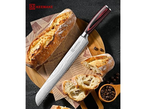 KEEMAKE 10 Inch Bread Knife