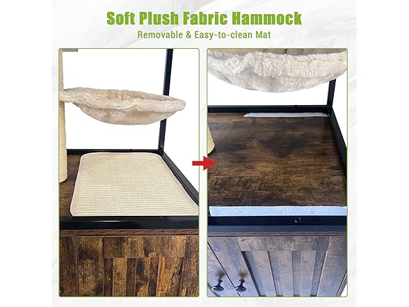 Litter Box Furniture Cat Tree with Litter Box
