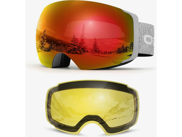 Odoland Anti-Fog Magnetic Ski Goggles