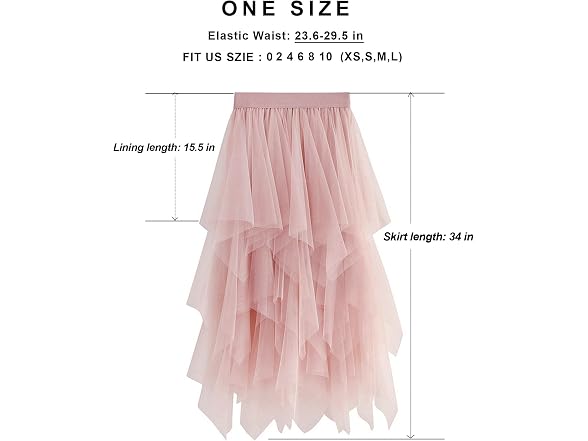 Jogold Women (OS) Layer Tulle High Waist Skirt