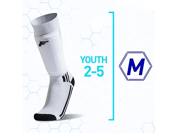 Franklin Sports ACD Sockfeets Shin Guard, Youth Medium, Colors May Vary