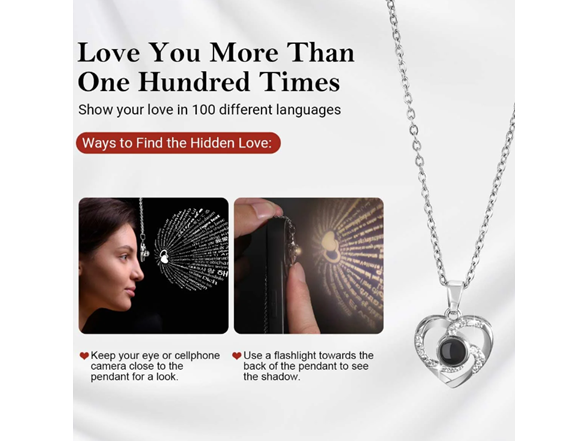 Preserved Rose Box with Heart Necklace