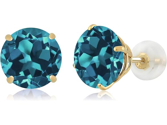 Gem Stone King 3-5 Cttw 14K Yellow Gold Earrings