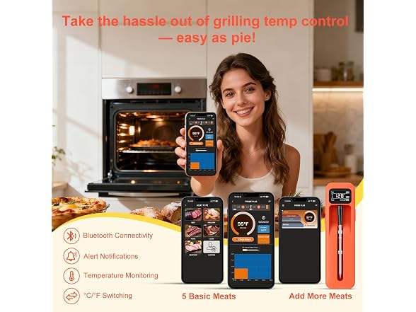 Heieeus Smart Wireless Meat Thermometer
