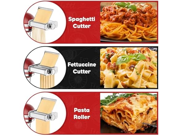 Cofun 3-in-1 Stainless Steel Pasta Attachement