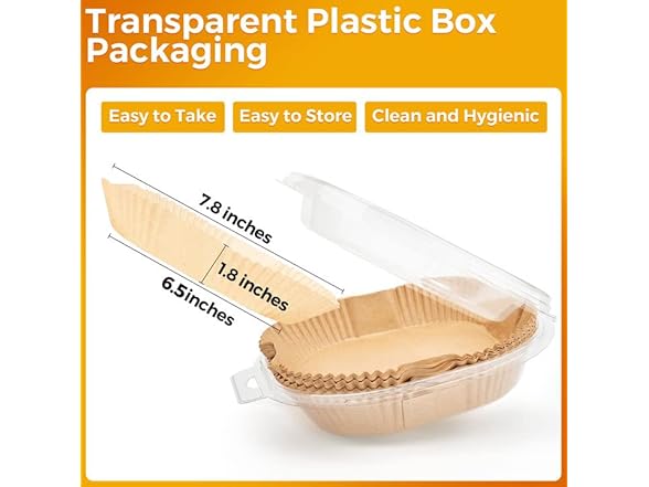 Air Fryer Paper Liners Disposable: 100PCS