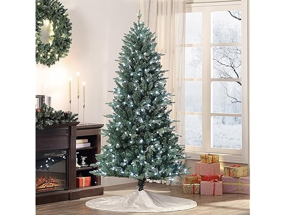 Alexa Compatible Smart Home Pre-Lit Artificial Christmas Tree
