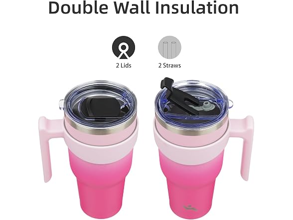 Konokyo 40 oz Tumbler with Handle Sakura