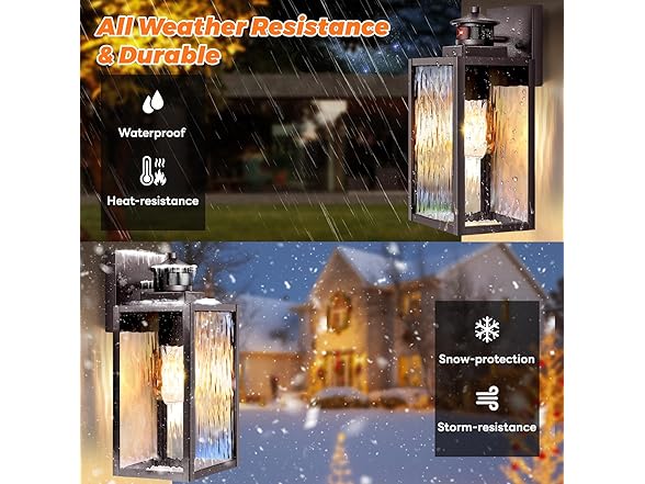 Brightever Motion Sensor Outdoor Wall Sconce Lantern