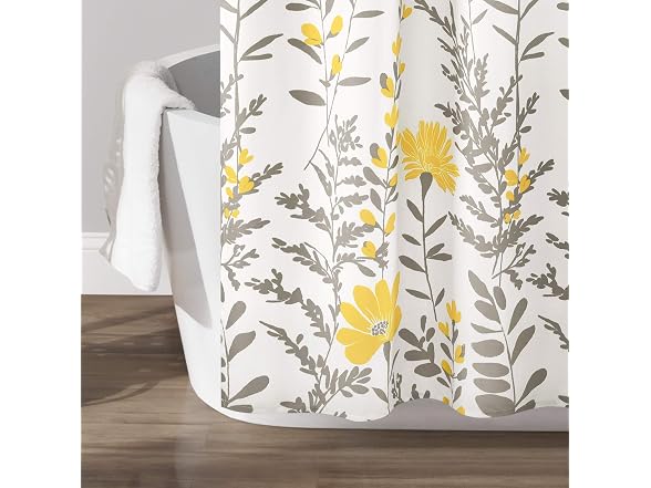 Lush Decor Aprile Floral Shower Curtain Single 72" W x 72" L