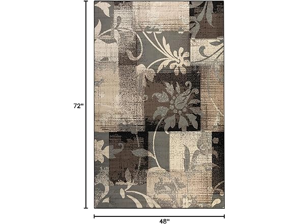 Superior Indoor 4'x6' Area Rug, Jute Backed