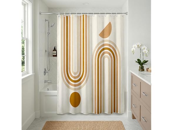 Americanflat 71x74 Boho Shower Curtain - Water-Resistant