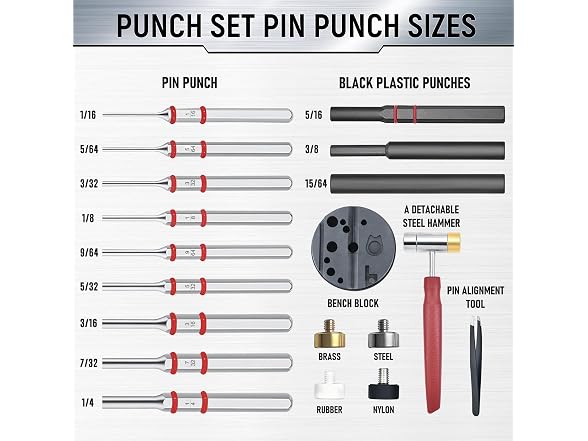 W WIREGEAR 14Pcs Punch Set
