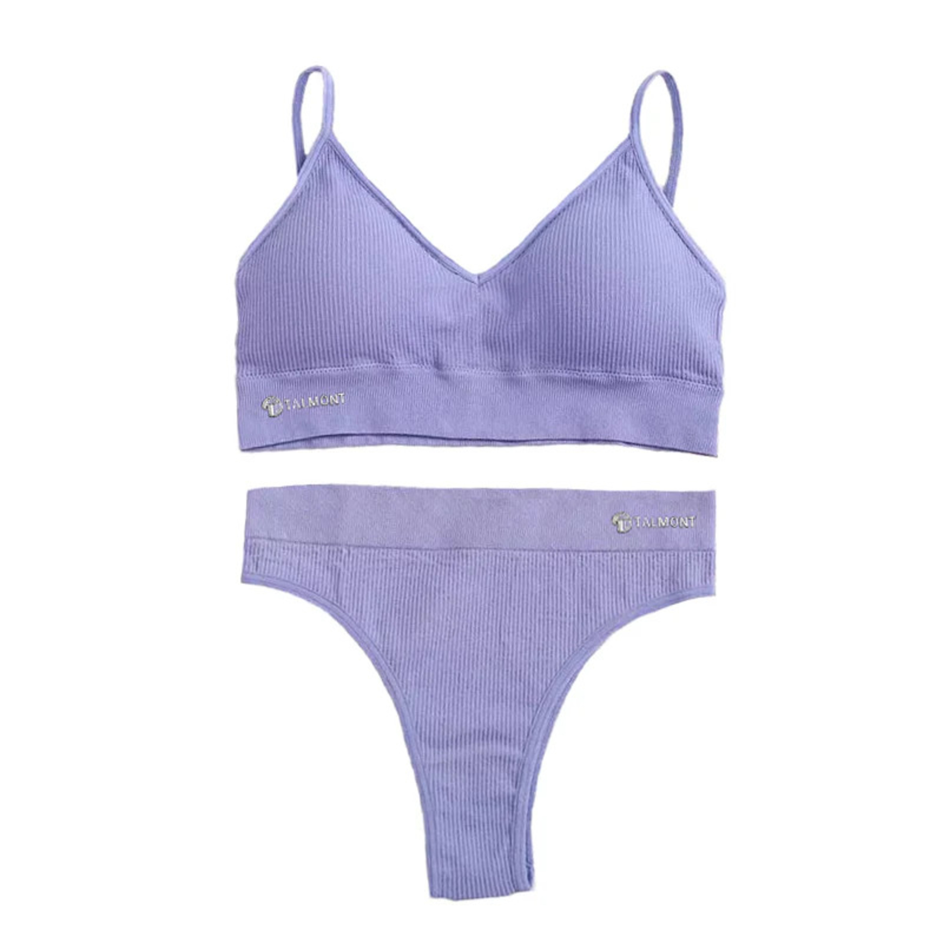 Talmont Seamless Ribbed Bra & Panty Set - Gallery 25