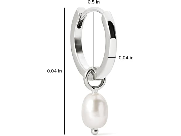 Ana Luisa Pearl Huggie Hoops 14K Gold Plated