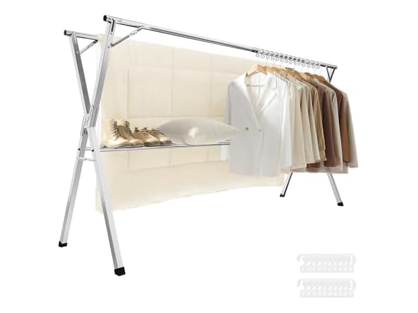 SONGMICS Heavy-Duty Clothes Drying Rack