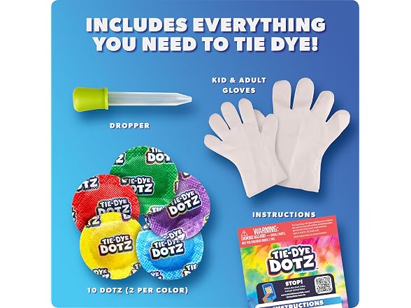 Blue Marble Tie-Dye Dotz 10-Piece 