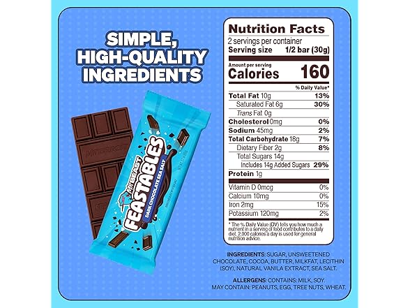 Feastables Dark Choc Sea Salt Bar 10ct 2