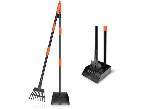 SZHLUX Dog Pooper Scooper Rake Set