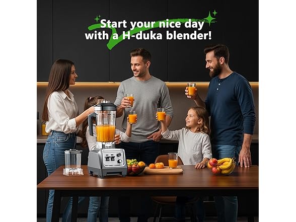 H-duka 1800W Blender for Smoothies