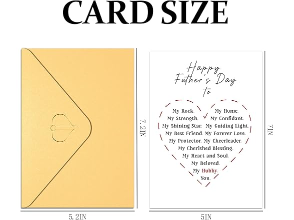 Peabownn Fathers Day Card for Husband