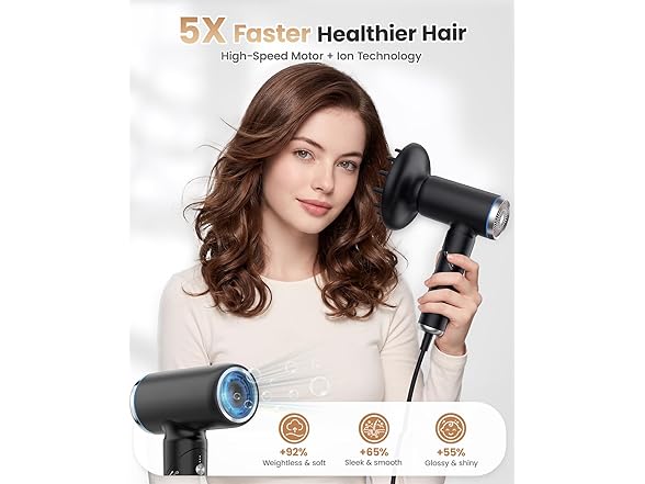 WEEYUM Folable hair dryer-Blcak