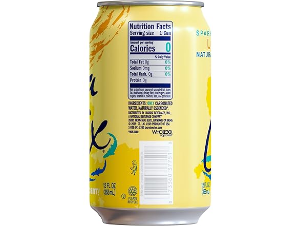 La Croix Sparkling Water, Lemon 8pk, 12 Fl Oz
