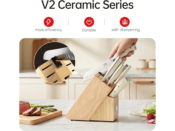 WANGMAZI 15-Pc Knife Block Set