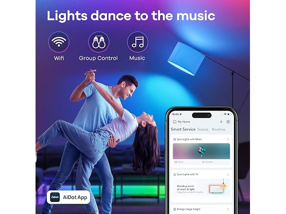 Linkind W0207 Matter Smart Light Bulb A19 RGBTW