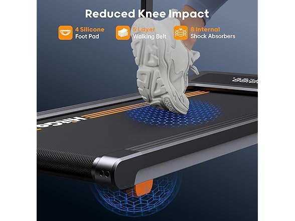 HitGo 2-in-1 Under Desk Treadmill with Foldable Handle