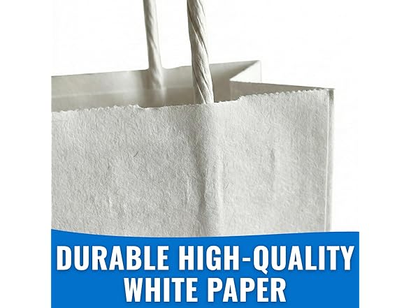 Fun Express DIY Large White Paper Gift Bags - (Pack of 12)
