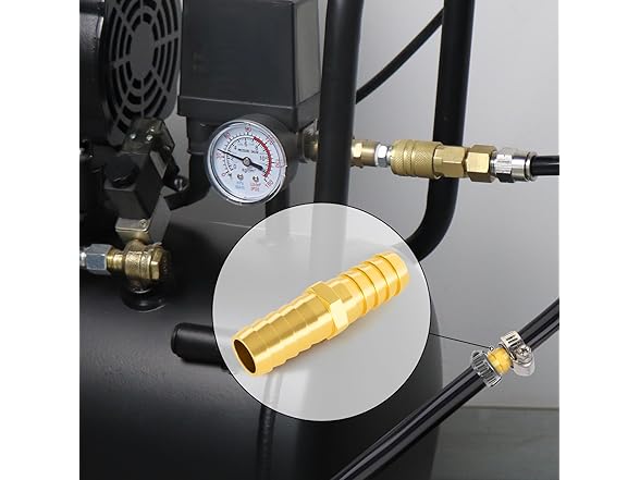 TAISHER 2 Pieces Brass Hose Barb Reducer