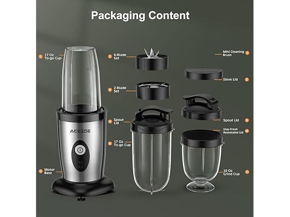 Acezoe Personal Blender Shakes and Smoothies