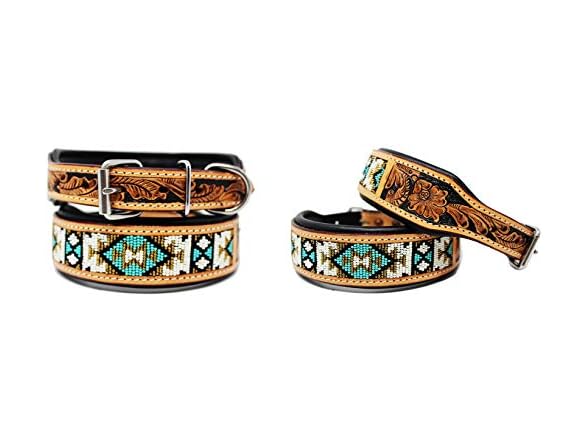 Small 13''- 17'' Dog Puppy Collar Cow Leather