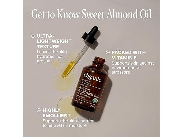 Cliganic Organic Sweet Almond Oil Pure