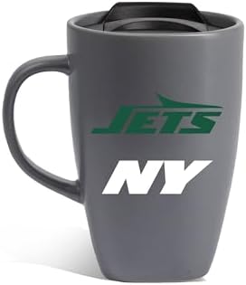 The Memory Company Officially Licensed NFL 15 oz Square Ceramic Mug - Team Logo Coffee Cup for Football Fans