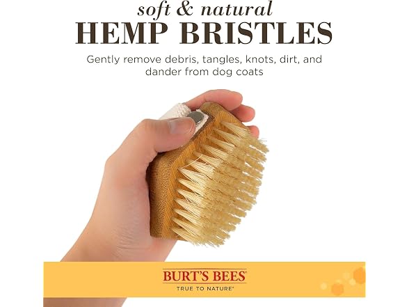 Burt's Bees for Pets Palm Brush with Hemp Bristles