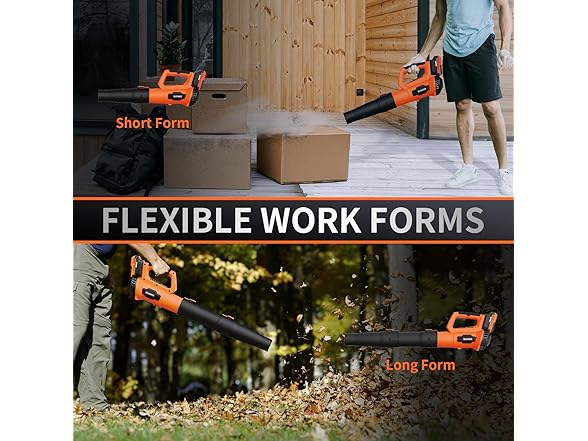 LEAPUL W0097 Cordless Leaf Blower Orange