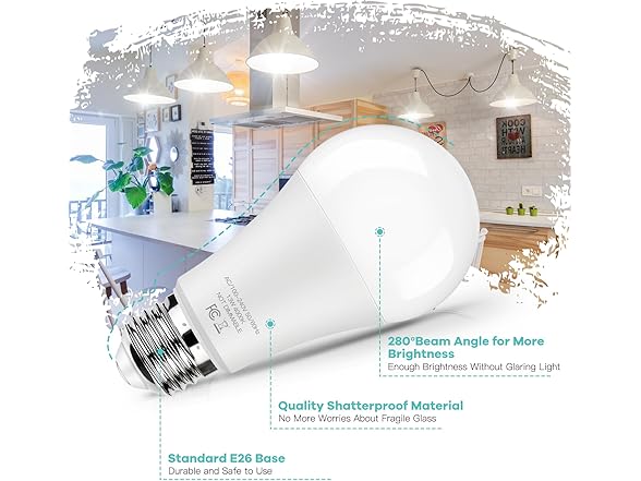 Brightever 12-Pack 4000K LED Light Bulbs