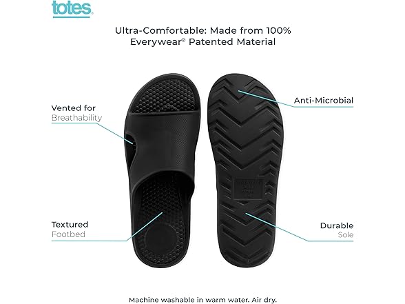 totes Men's Everywear Slide Sandal, 11