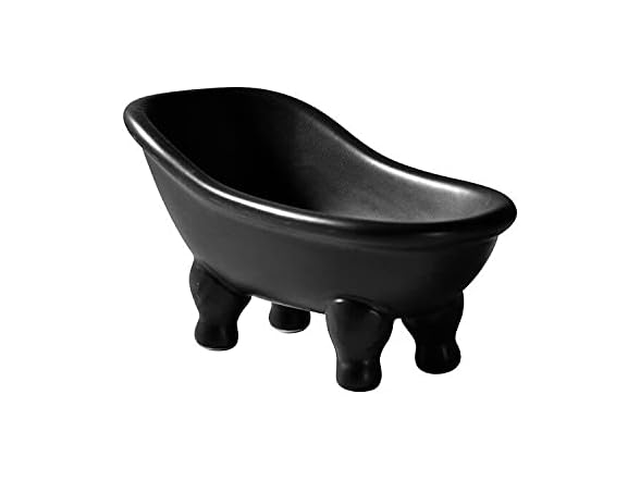 Ceramic Black Clawfoot Bathtub Bar Soap Dish