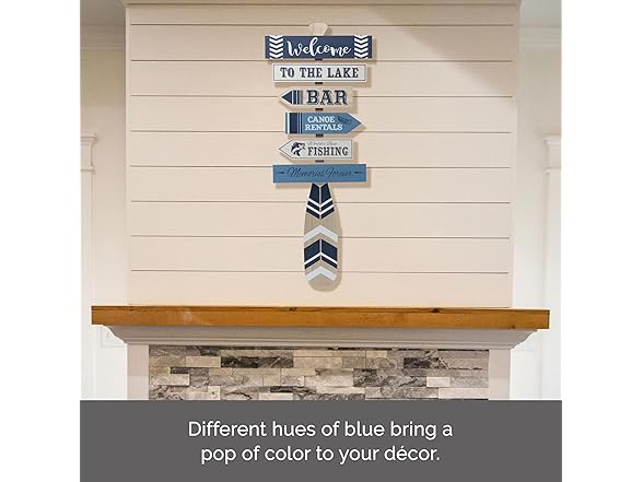 Elements Wood Lake House Wall Sign