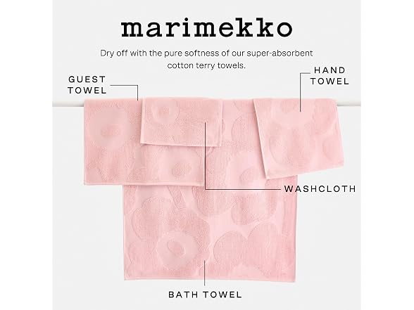 MARIMEKKO Unikko Terry Cotton Hand Towel Organic