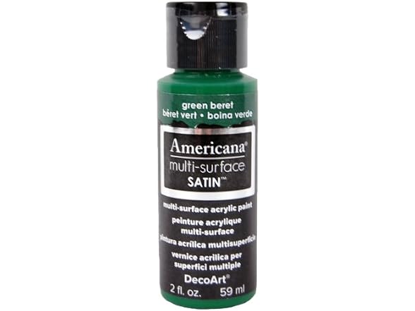 DecoArt Americana Satin Acrylics Paint, 2-Ounce, Green Beret