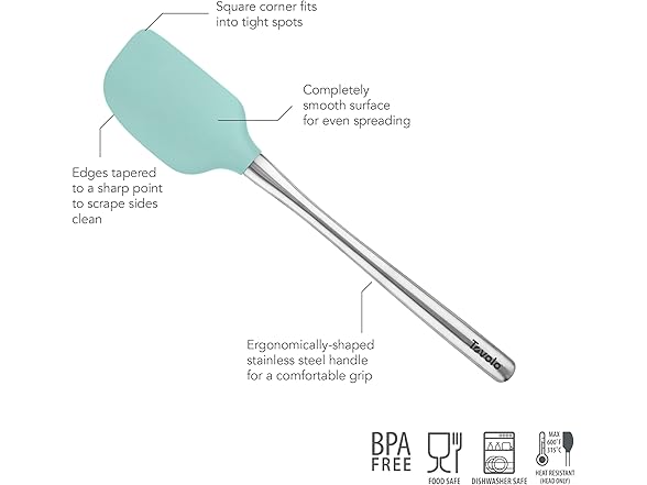 Tovolo Flex-Core Silicone Spatula, Aqua