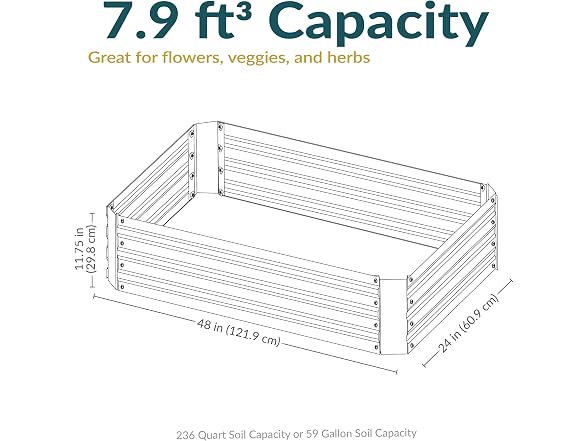 Sunnydaze Rectangle Galvanized Steel Garden Beds, 2pk
