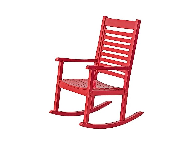 Shine Company Wood Rocking Chair, Red