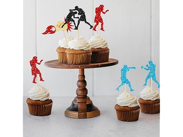 Gyufise  Boxing Player Cupcake Topper