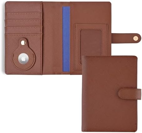 The Passport Wallet - Premium Travel Passport Wallet and Cover with Secure Magnetic Strap, Multiple Card Slots, & Concealed AirTag Slot- Ideal for International Travelers - Brown